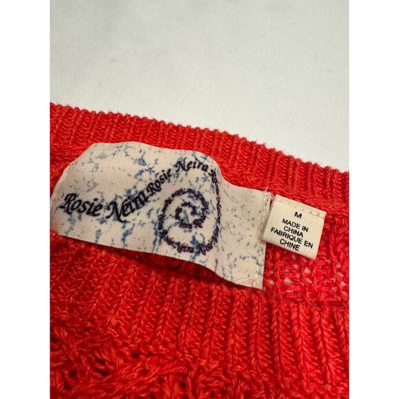 Elegant Coral Cable Knit Sweater - Picture 4 of 10